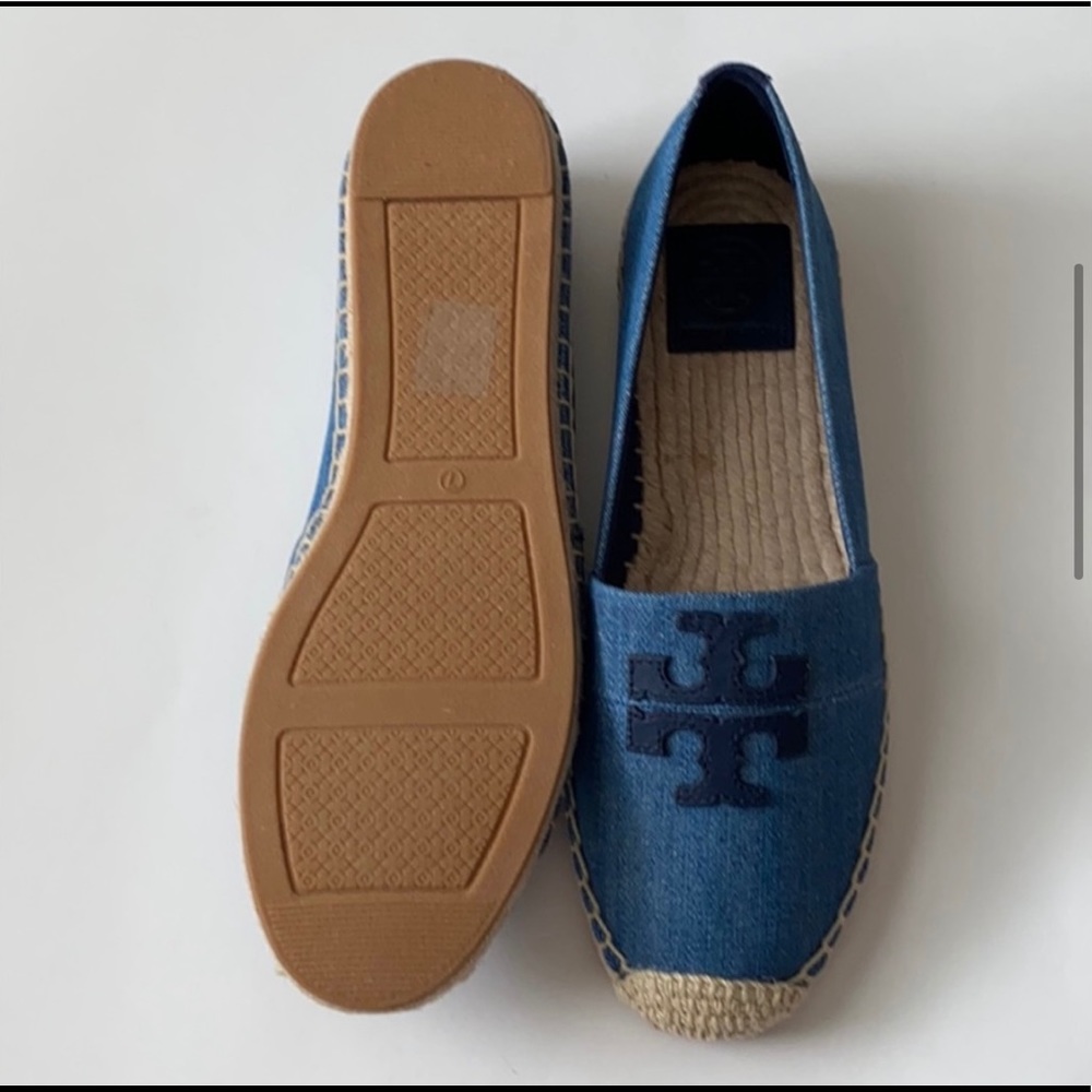 Tory Burch Weston NIB flat Espadrille chambray - Picture 6 of 11